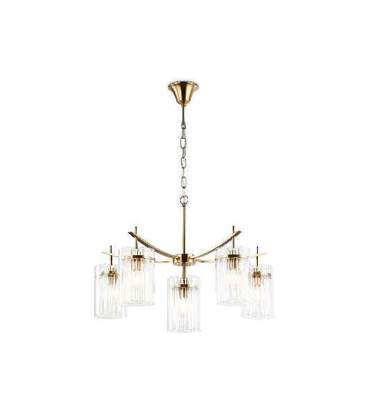 Люстра Ambrella light LH56031/5+1 BS/CL латунь/прозрачный E14*6 max 40W D680*1200