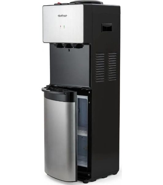 Кулер для воды Hotfrost V400BS, верхняя загрузка, нагрев 90 °С, охлаждение 10 °С, серебристый/черный
