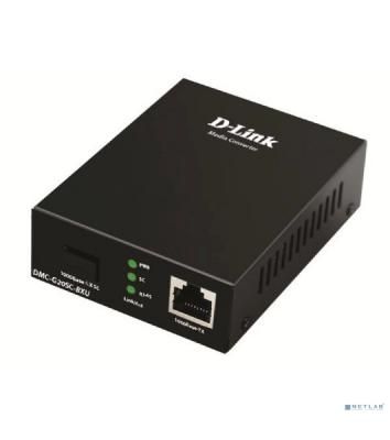 Медиаконвертер D-Link DMC-G20SC-BXU/A1A WDM с 1 портом 100/1000Base-T и 1 портом 1000Base-LX с разъемом SC (Tx: 1310 мкм; Rx: 1550 мкм) для одномодового оптического кабеля (до 20 км)