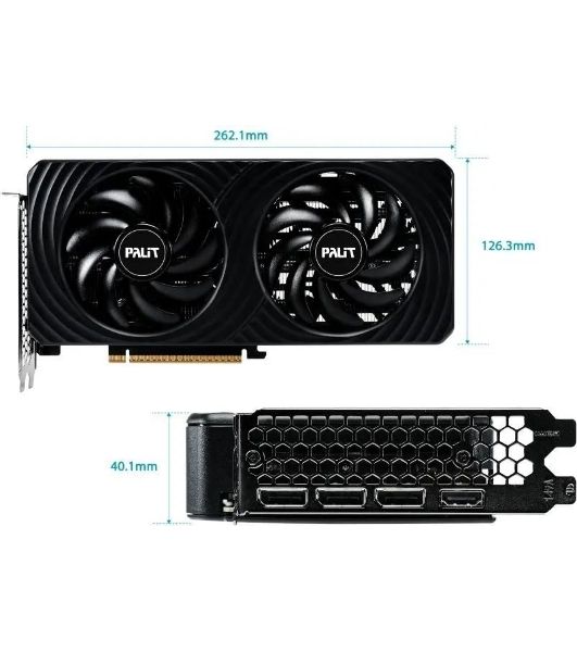 Видеокарта Palit RTX 5060 DUAL OC NV RTX 5060 8Gb 128bit GDDR7 2280/28000/HDMIx1/DPx3/HDCP R NE75060S19P1-Gb2063D PCI-E 5.0