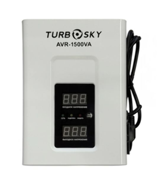Стабилизатор напряжения Turbosky AVR-1500VA 1.5кВА однофазный черный