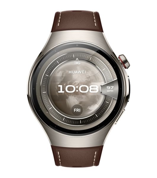 Умные часы Huawei Watch 5 46mm RTS-AL00, 1.5" AMOLED, eSIM, Wi-Fi, Bluetooth 5.2, NFC, WR50, коричневый