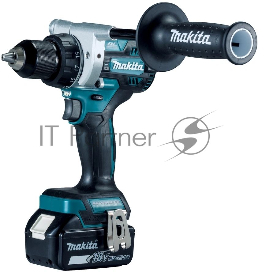 Дрель-шуруповерт Makita DDF486RTJ, 18 В, 5 Ач, 130 Нм, бесщеточный