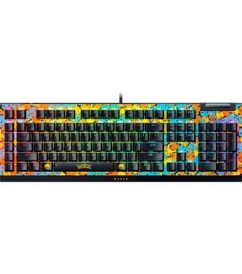 Клавиатура Razer BlackWidow V4 X Green Switch Pokemon Kanto Starters Edition проводная, USB Type-A, желтый