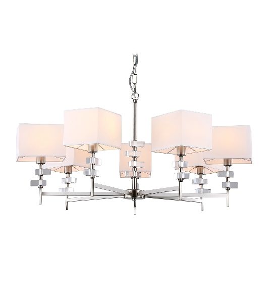 Люстра Ambrella light LH71323/7 SN/WH никель/белый E14/7 max 40W D860*850