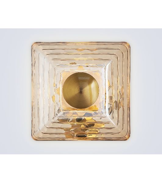 Светильник Ambrella light LH31035 BS/TI латунь/янтарь 6W 3000K 150*150*85