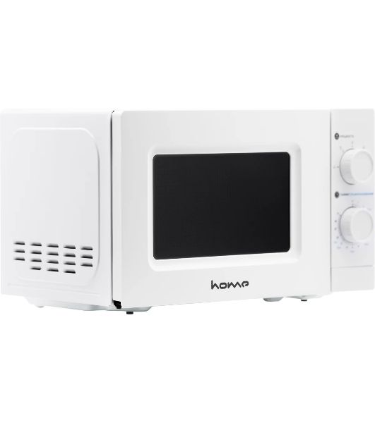 Микроволновая печь HOME HMM207BW белый, 20 л, 700 Вт, переключатели - поворотный механизм