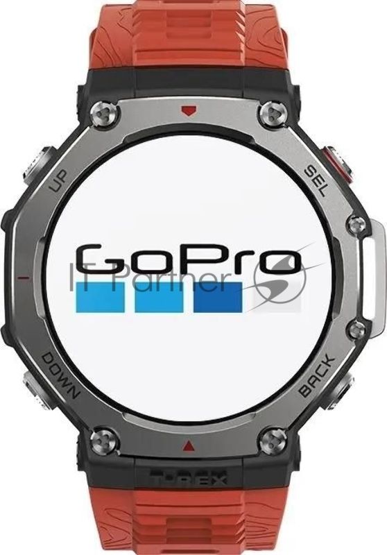 Умные часы Amazfit T-Rex 3 A2323 48.5мм 1.5" AMOLED корп.темно-серый рем.красный разм.брасл.:145-210мм (1746757)