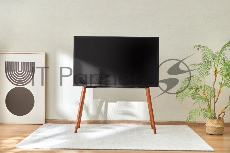 Подставка для телевизора Cactus CS-ST3646BKWN черный/орех, 49"-75" макс. 40 кг, напольный