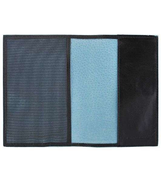 Обложка для паспорта Piquadro Blue Square PP5255B2/N, черный, натур.кожа