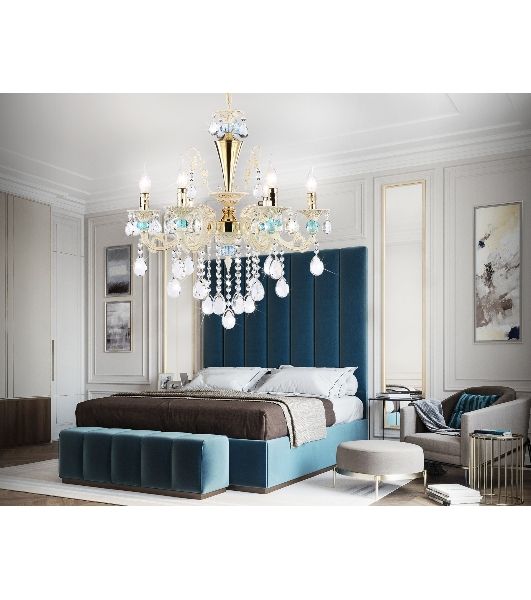Светильник Ambrella light TR4923/6 GD/WH/BL золото/белый/голубой E14*6 max 40W D600*620