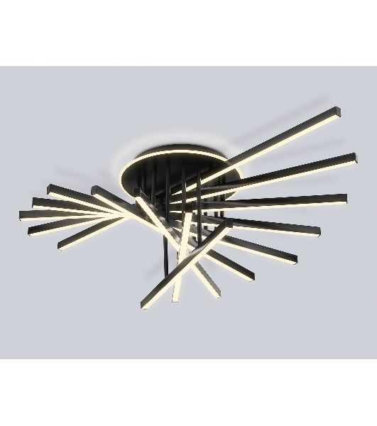 Потолочный светодиодный светильник Ambrella light FL6292 BK черный 160W 3000K-6400K 1100*790*315 (ПДУ ИК)