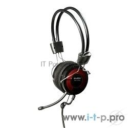 Гарнитура SVEN AP-540 с регулятором громкости черный/красный