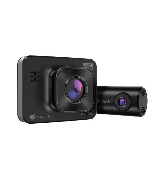 Видеорегистратор Navitel R250 DUAL DVR, 1920x1080, 2", с камерой заднего вида, G-сенсор, датчик движения