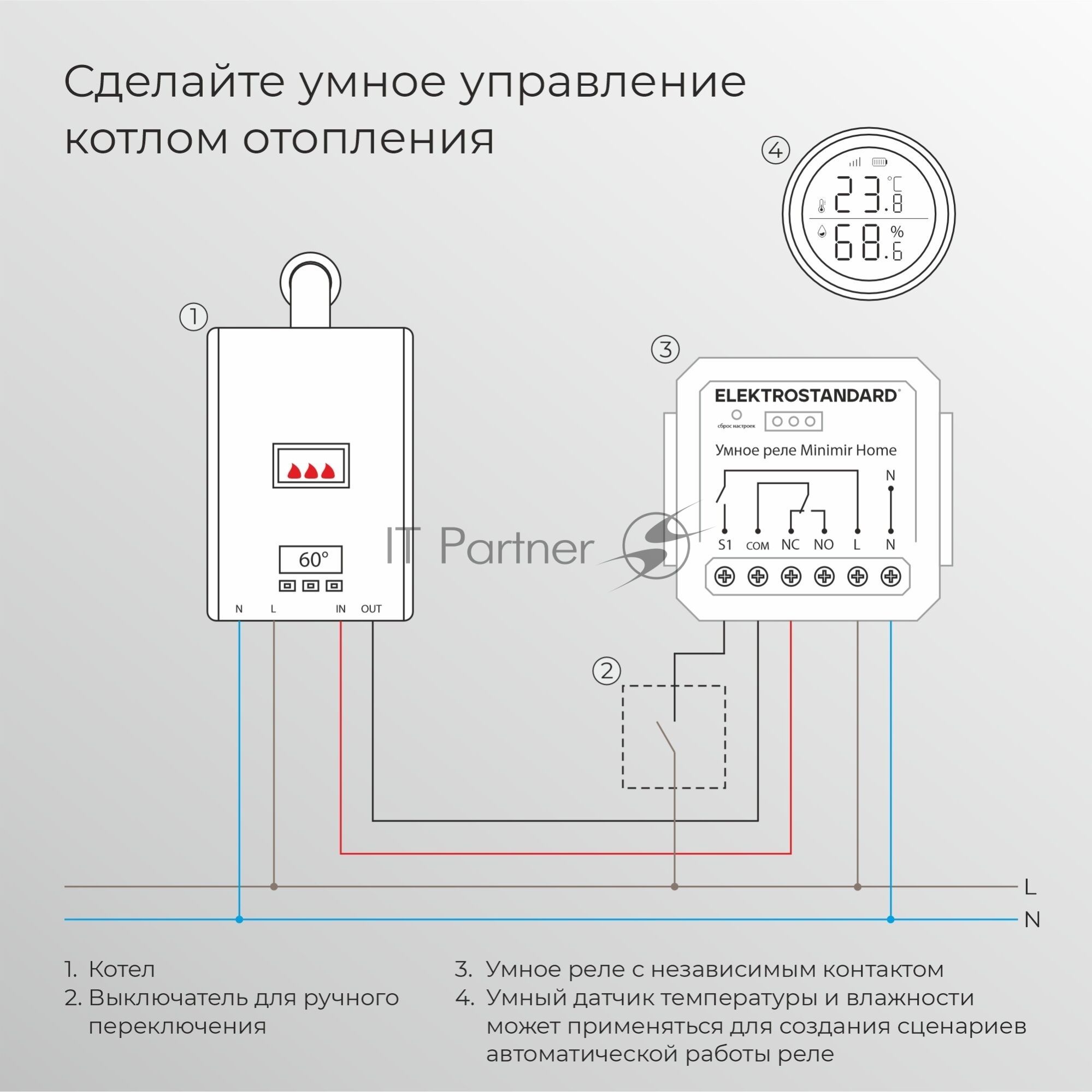 76010/00 реле Умный дом с независимым контактом