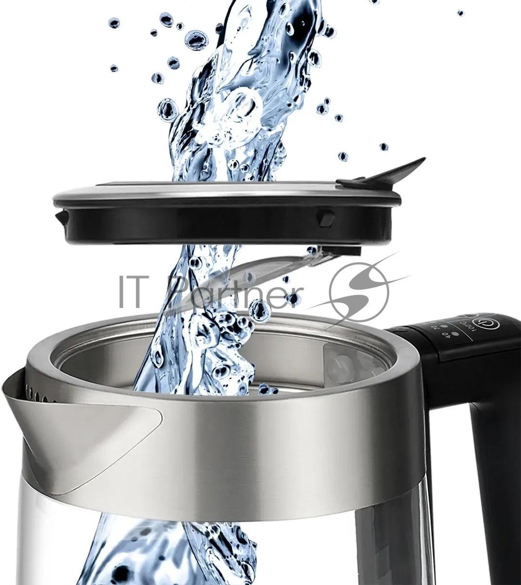 Чайник электрический POLARIS PWK1725CGLD WIFI IQ Home, 1,7 л, 2200 Вт, стекло