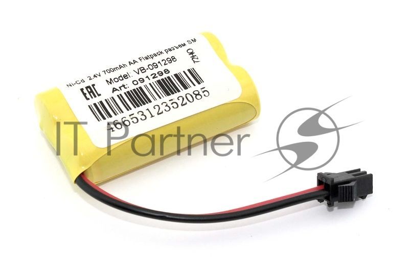 Аккумулятор Ni-Cd 2.4V 700mAh AA Flatpack разъем SM