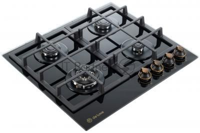 Газовая варочная поверхность DeLuxe GG4 750229F-TC-150, 4 конфорки, закаленное стекло, 7800 Вт