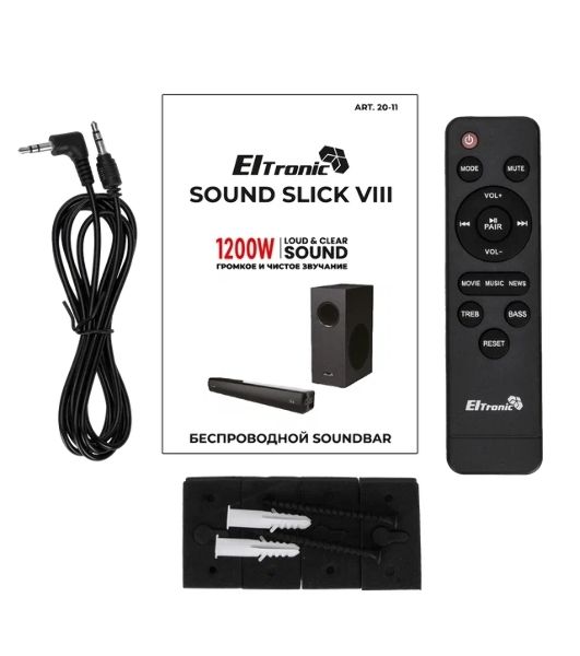 Акустическая система ELTRONIC Саундбар SOUND SLICK 8 (20-11) черный