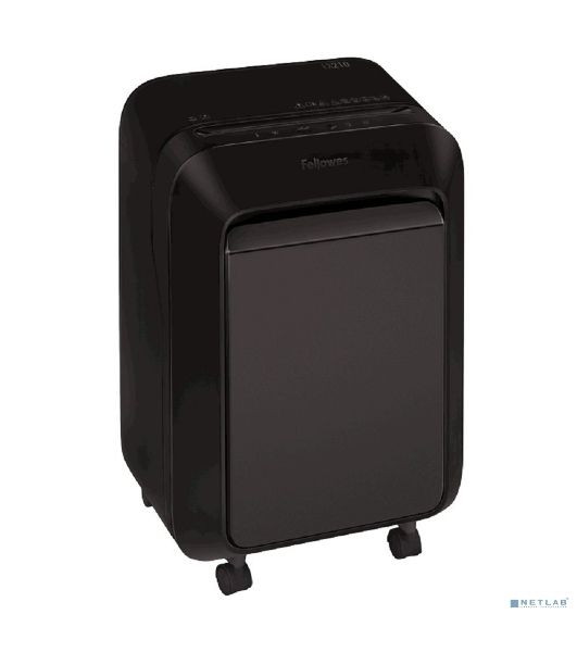 Шредер Fellowes PowerShred LX210 черный (секр.P-4) перекрестный 16лист. 23лтр. скрепки скобы пл.карты