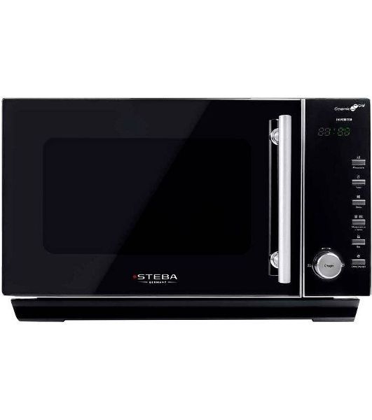 Микроволновая печь Steba MIC 2530 CERAMIC серебристый, 25 л, 900 Вт, переключатели - кнопки, поворотный механизм
