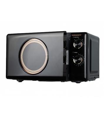 Микроволновая печь Horizont HSM205RBG черный/золотистый, 20 л, 700 Вт, переключатели — поворотный механизм
