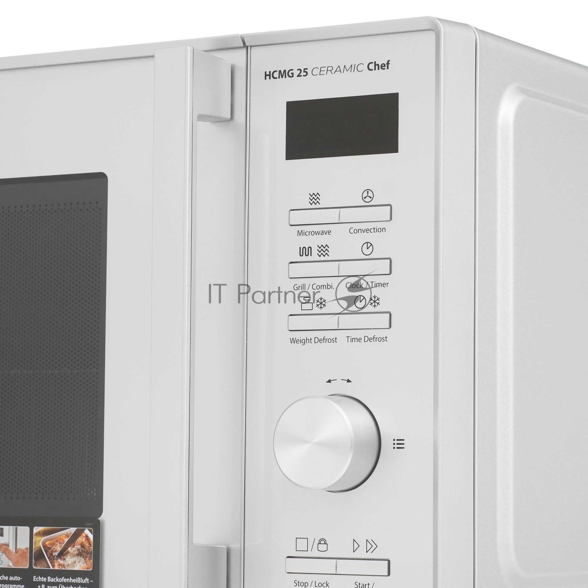 Микроволновая печь CASO HCMG 25 Ceramic Chef серый/черный, 25 л, 900 Вт, переключатели - кнопки