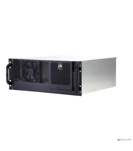 Корпус Procase RM445D-B-0 4U Rack server case, 3x5.25+8HDD, черный, без блока питания, глубина 450мм, MB 12"x10.5", дверца