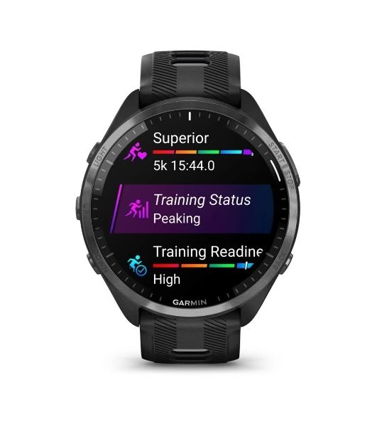 Умные часы Garmin Forerunner 965, 1.4" AMOLED, Wi-Fi, Bluetooth, NFC, GPS, 50м, черный / серый