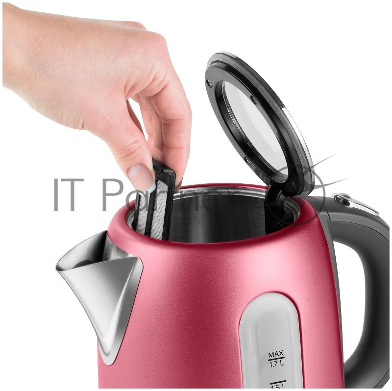Электрочайник Sencor SWK 1774RD красный, 1.7 л, 2150 Вт, скрытый нагревательный элемент