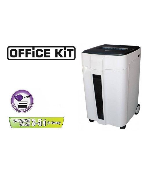 Шредер Office Kit S240 1.9x10 (секр.P-5)/фрагменты/15лист./40лтр./скрепки/скобы/пл.карты/CD