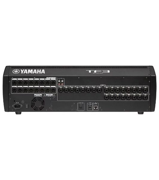 Микшер Yamaha TF3 ZG70960 цифровой, 24 аналоговых XLR/TRS MIC/LINE + 2 аналоговых RCA стерео линейных входа, 16 аналоговых XLR выходов, 25 моторизированных фейдера, 48 входных микшируемых каналов, USB 2.0