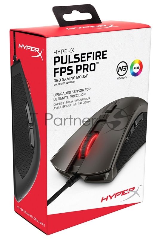 Игровая мышь HyperX Pulsefire Pro (6 кнопок, 16000 dpi, USB, RGB подсветка, HX-MC003B)