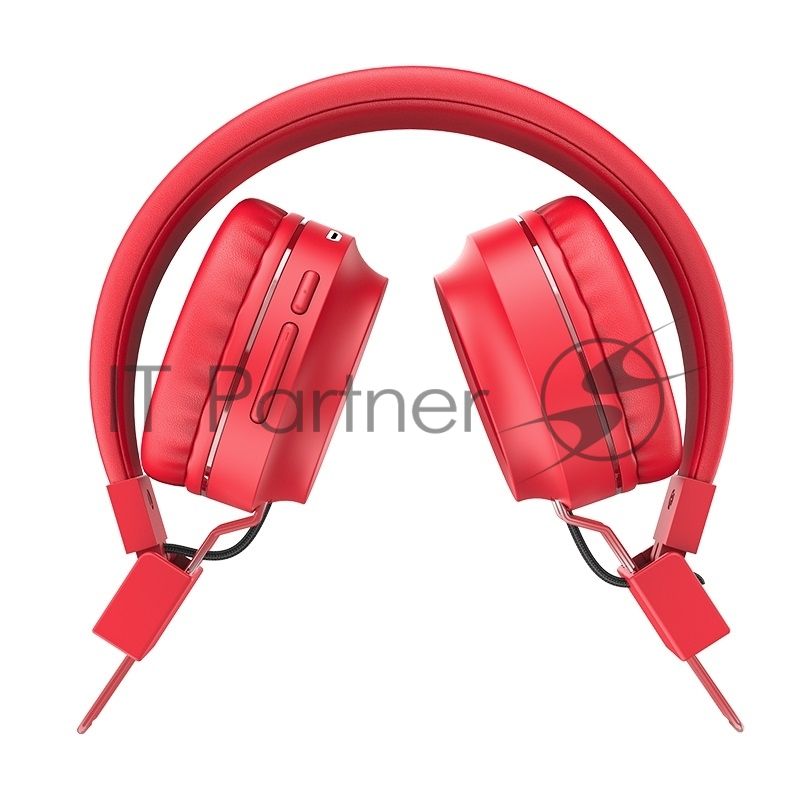 Беспроводные/проводные наушники Hoco W25 красный, полноразмерные, Bluetooth + проводной, до 12 ч.