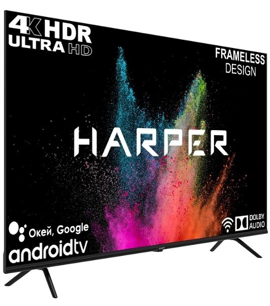 Телевизор Harper 75" 75U770TS черный LED UHD 60Hz Smart TV Android TV 2GB/16GB