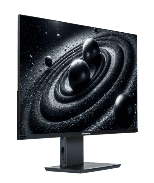 Монитор 27" "Гравитон" МН27П "Автор" IPS 2560x1440, 100 Гц, 5 мс, 16:9, 250 кд/м², HDMI 2.0, DP 1.4, USB-C (65 Вт PD + DP), USB Hub (2×USB-A 3.2 + 1×USB-B), 3.5 Jack, динамики (2×2 Вт), HDR10, Adaptive-Sync, Qi-зарядка (15 Вт), черный
