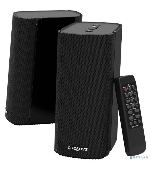 Акустическая система Creative T100 2.0 черный 40Вт BT