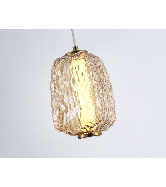 Подвесной светодиодный светильник Ambrella light LH30101 SB/TI бронза/янтарь 8W 3000K 140*140*1575