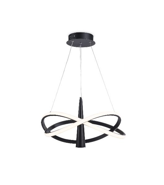Подвесной светодиодный светильник Ambrella light FL5368/2+1 BK черный 47W 3000K-6400K D480*1200 (ПДУ ИК)