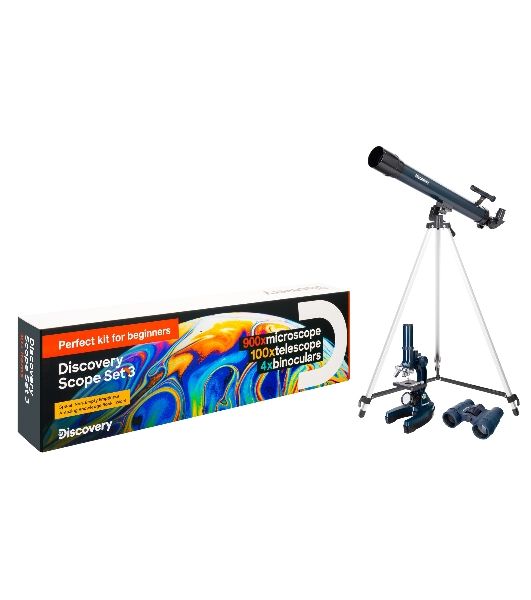 Телескоп Levenhuk Discovery Scope 3 с книгой 77822