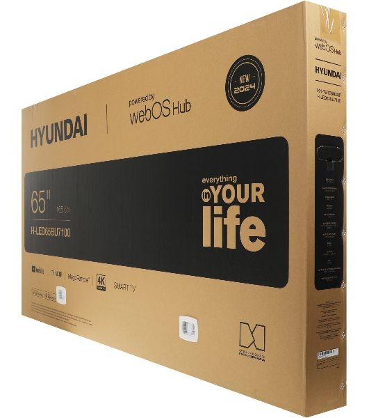 Телевизор Hyundai 65" H-LED65BU7100 серый/серый LED UHD 60Hz WebOS