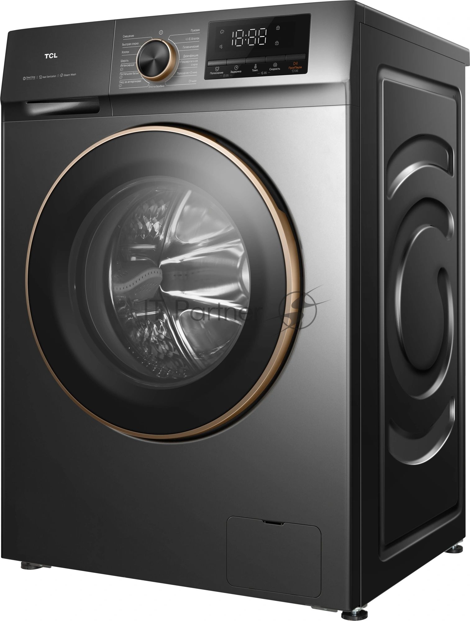 Стиральная машина TCL TWRP-1108W12G2 серый, загрузка фронтальная 8кг, 1200 об/мин., класс: A +
