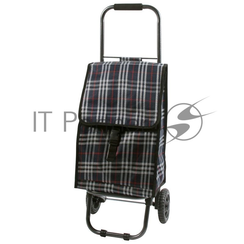 Тележка с сумкой Рыжий кот D203ECO Tartan, до 30 кг