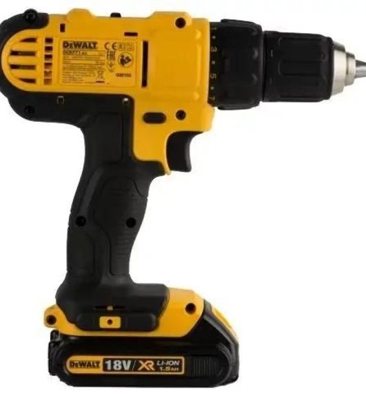 Дрель-шуруповерт DeWalt DCD771D2-QW, 18 В, 2 Ач, 42 Нм, щеточный