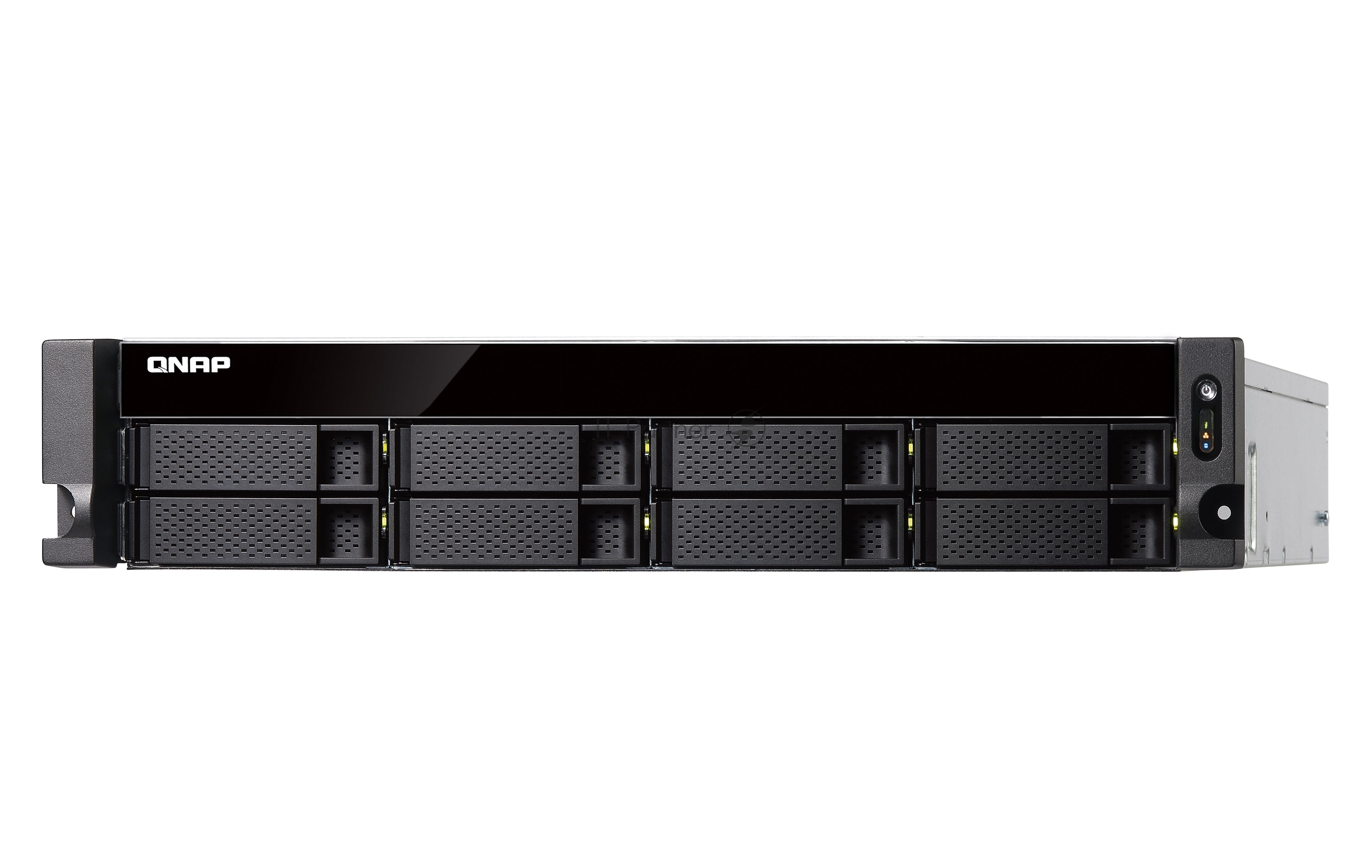 Сетевое хранилище без дисков SMB QNAP TS-883XU-RP-E2124-8G 8-Bay NAS (8x 2.5"/3.5" SATA HDD/SSD), Intel Xeon E-2124 4-core 3.3 GHz (up to 4.3 GHz), 8GB DDR4 ECC RAM (2 x 4GB) up to 64 GB ( 4 x 16 GB),  4x GbE LAN, 2 x 10GbE SFP+, rackmount 2U, 2xPSU. W/o 