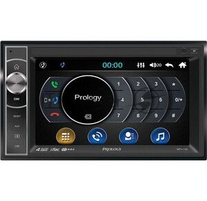 Автомагнитола Prology MPV-120, 2 DIN, 6.2", Bluetooth, USB Type-A, AUX, пульт ДУ