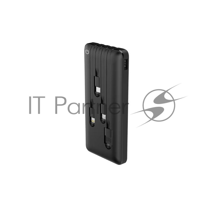 Портативный аккумулятор Powerbank Perfeo ABSOLUTE 10000mah In Micro usb,USB /Out USB,Micro usb,Type-C,Lightning, 2.1А/ черный (PF_B4878)