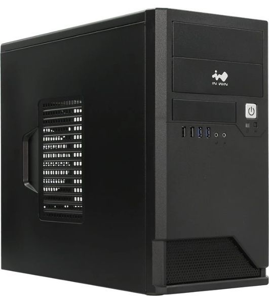 Компьютерный корпус Mini Tower InWin EMR048 черный U2.0*2+U3.0*2+A(HD) mATX (без блока питания)