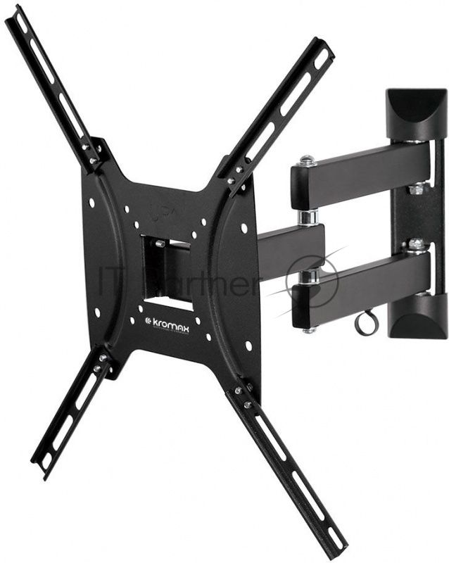 Кронштейн Kromax Optima-404 черный 15"-55" настенный от стены 66.5-444мм наклон +5°/-12° VESA 400х40
