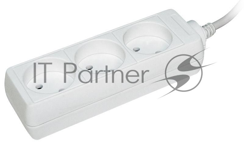 Удлинитель 3х1.5 м без заземл. 10А IP20 У3 2P ИЭК WYP10-06-03-01-N